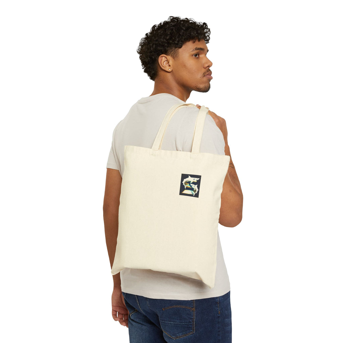 Shark Coin Canvas Tote